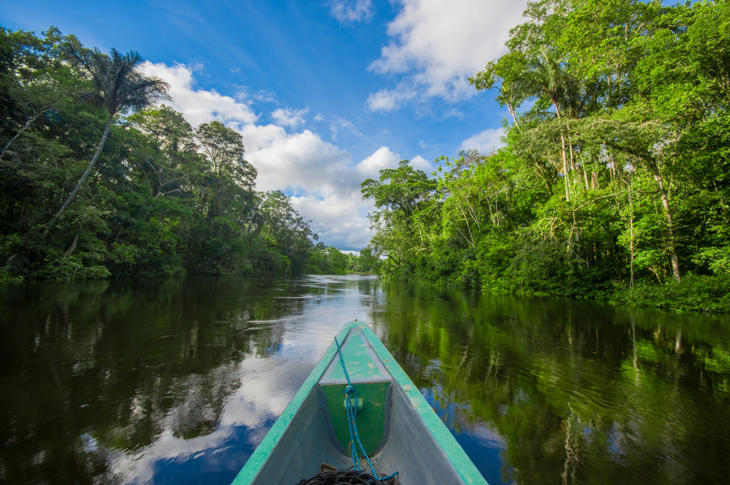 Travelling,By,Boat,Into,The,Depth,Of,Amazon,Jungles,In
