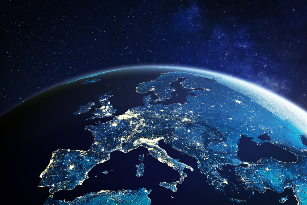 Europe,From,Space,At,Night,With,City,Lights,Showing,European