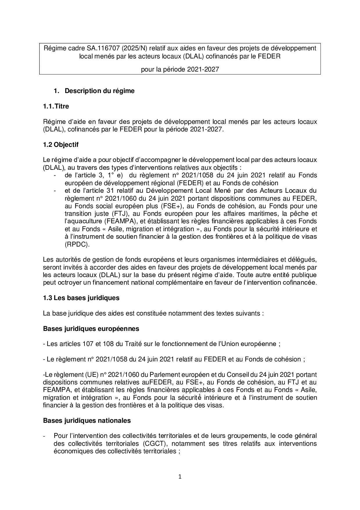 Regime-SA.116707-DLAL-cofinance-par-le-FEDER